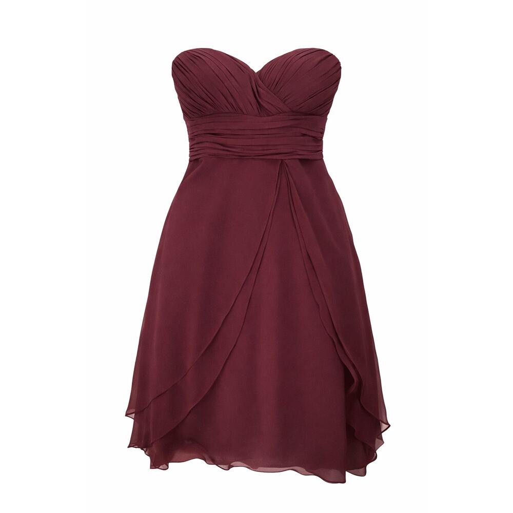 Bill Levkoff Red Sweetheart Strapless Dress XS Formal